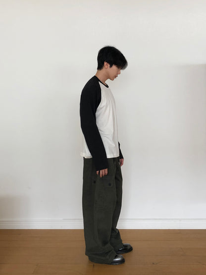 Two-Tone Raglan Long Sleeve Tee
