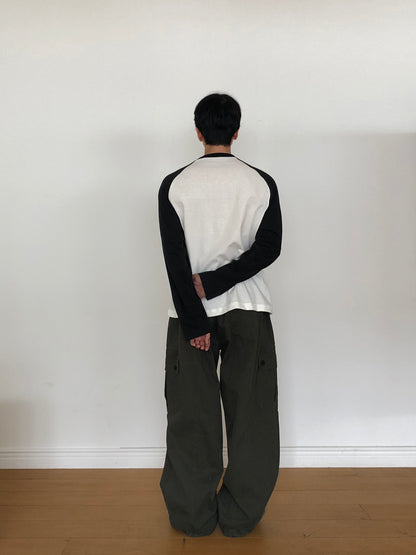 Two-Tone Raglan Long Sleeve Tee