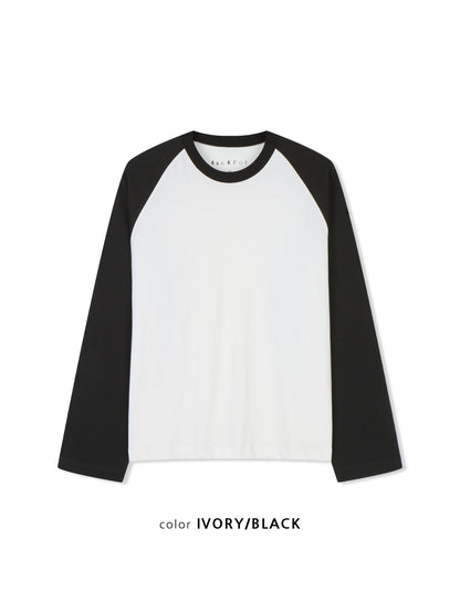 Two-Tone Raglan Long Sleeve Tee