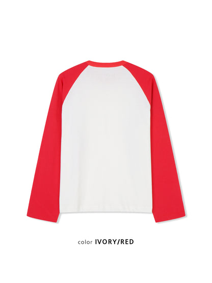 Two-Tone Raglan Long Sleeve Tee