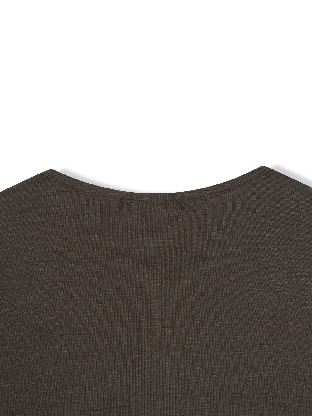 Slub Henley Neck Long Sleeve Tee