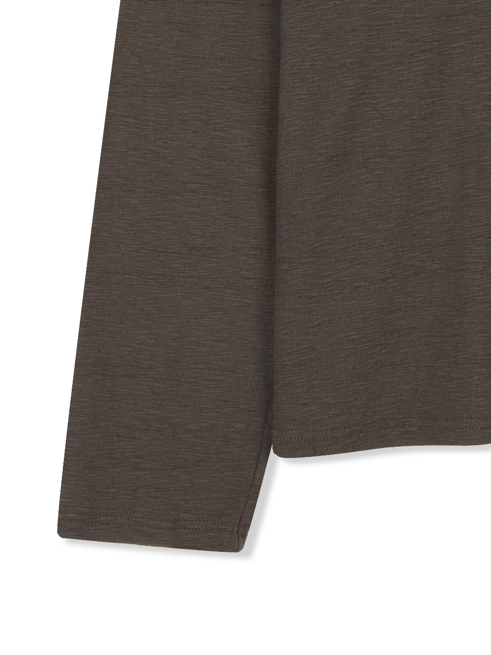 Slub Henley Neck Long Sleeve Tee