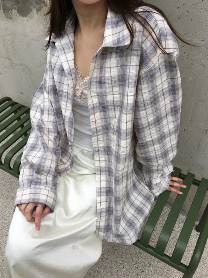 Soft Tone Plaid Shirt