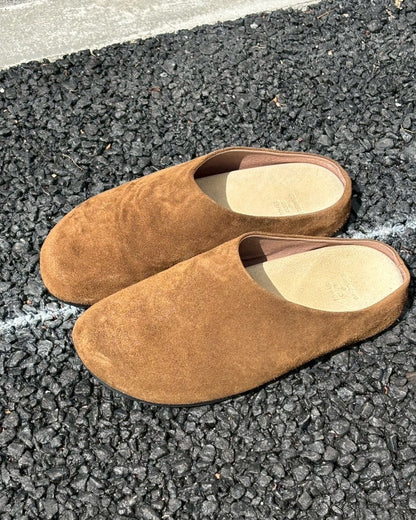Italian Suede Leather Mule Sandals