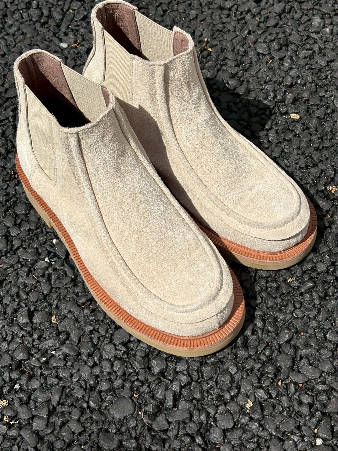Yas Italian Suede Chelsea Boots