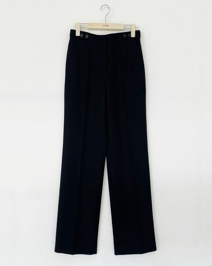 [Pre-order] LVIR - WOOL WAIST TAP WIDE PANTS Wool waist tap wide pants - LV24S-PT06 