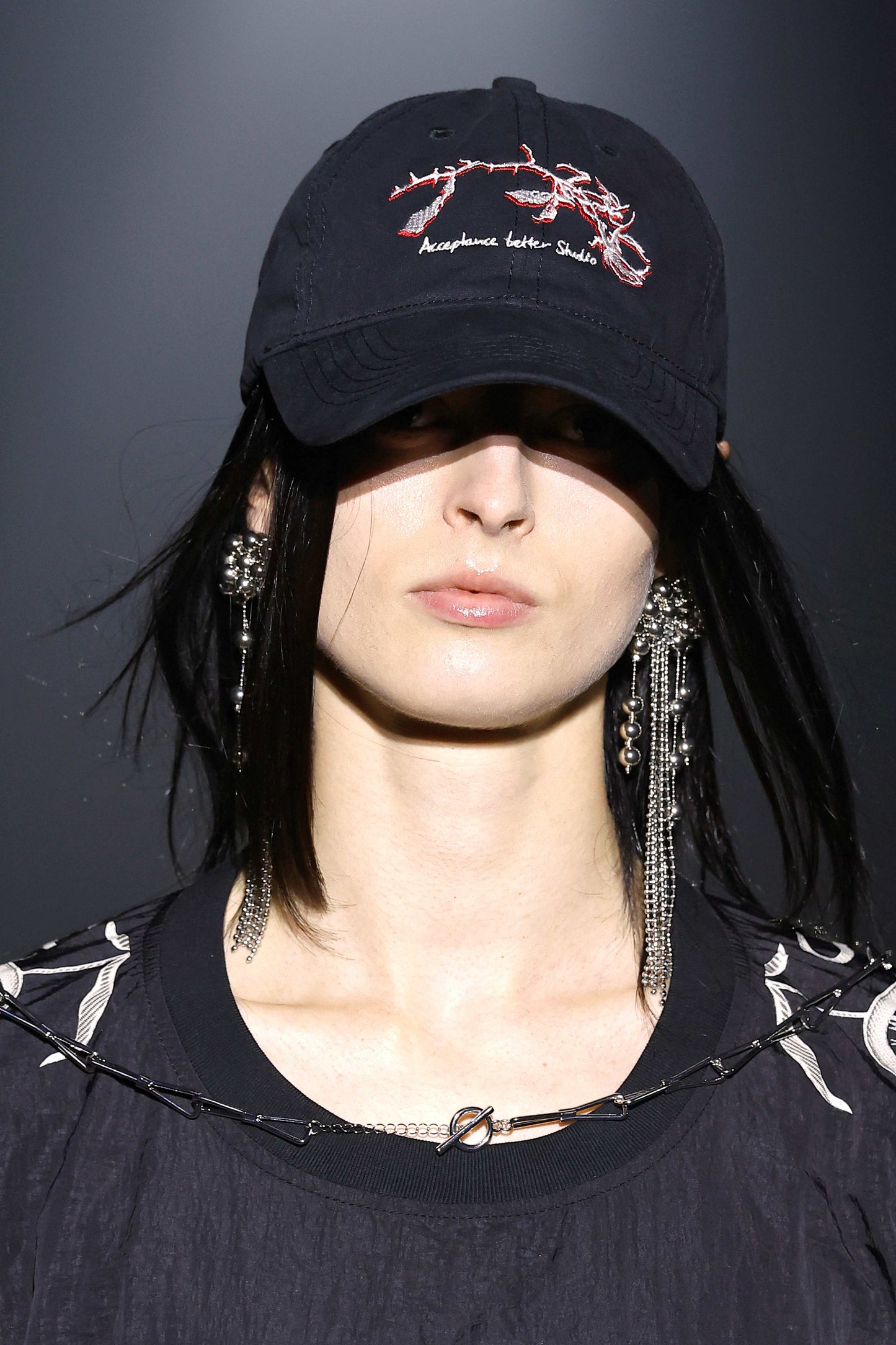 Rose Thorn Cap - Cream, Black