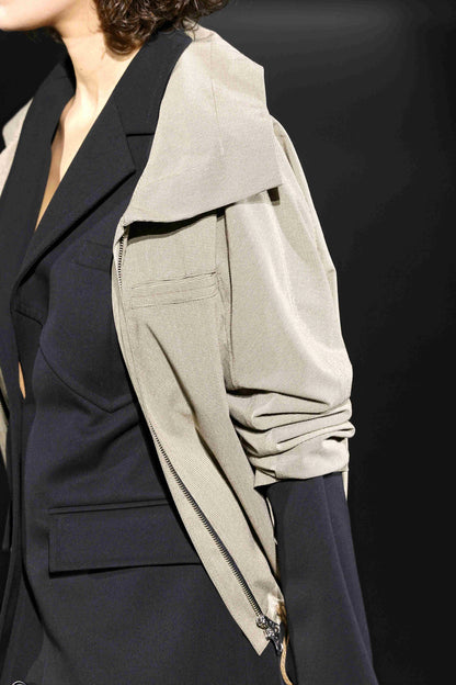 Orb Sleeve Wind Jacket - Brown, Gray