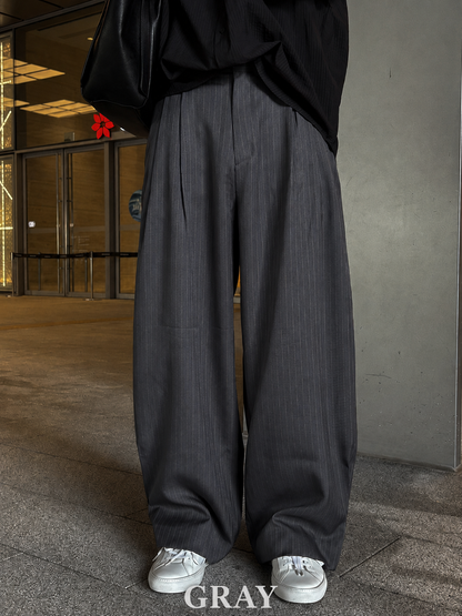 Luen Stripe Wide Trousers