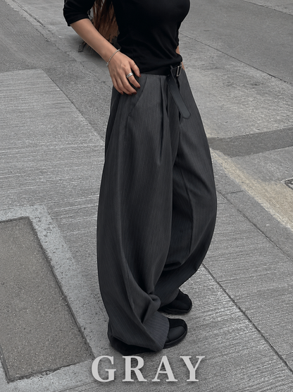 Luen Stripe Wide Trousers