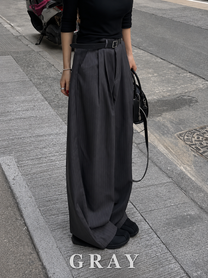 Luen Stripe Wide Trousers