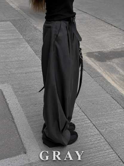 Luen Stripe Wide Trousers