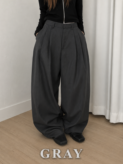 Luen Stripe Wide Trousers