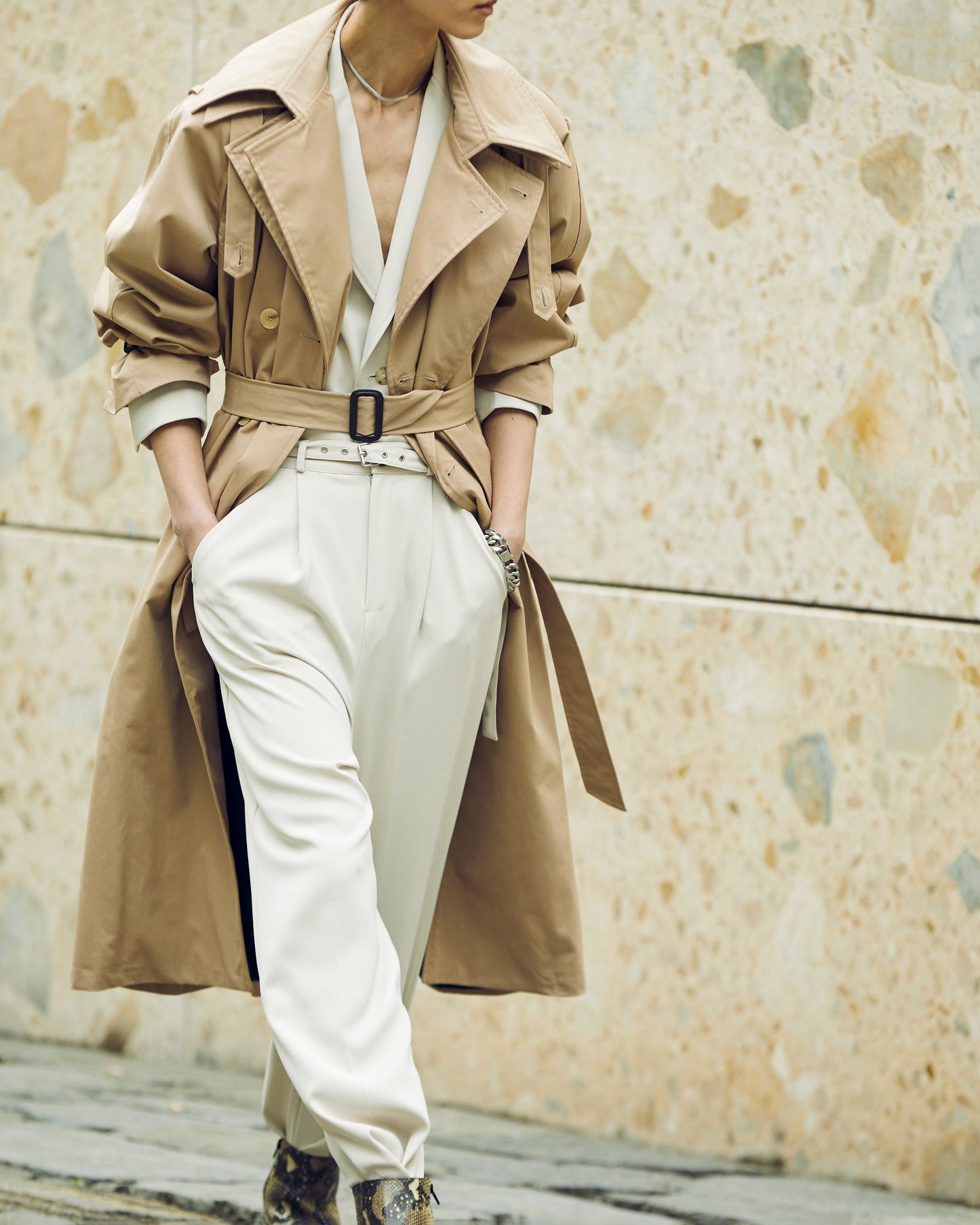 Layered Collar Trenchcoat 