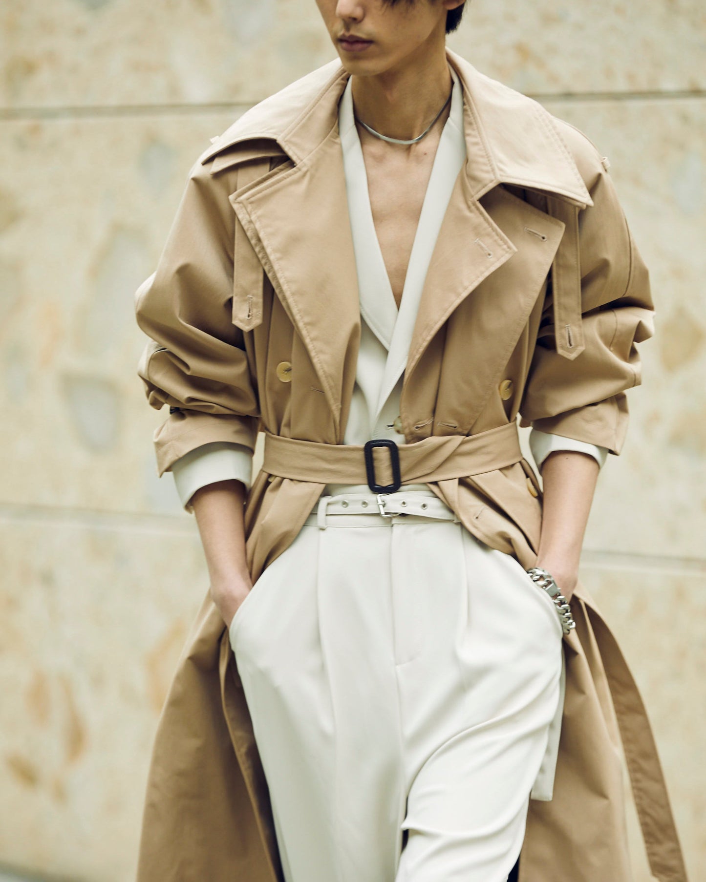 Layered Collar Trenchcoat 