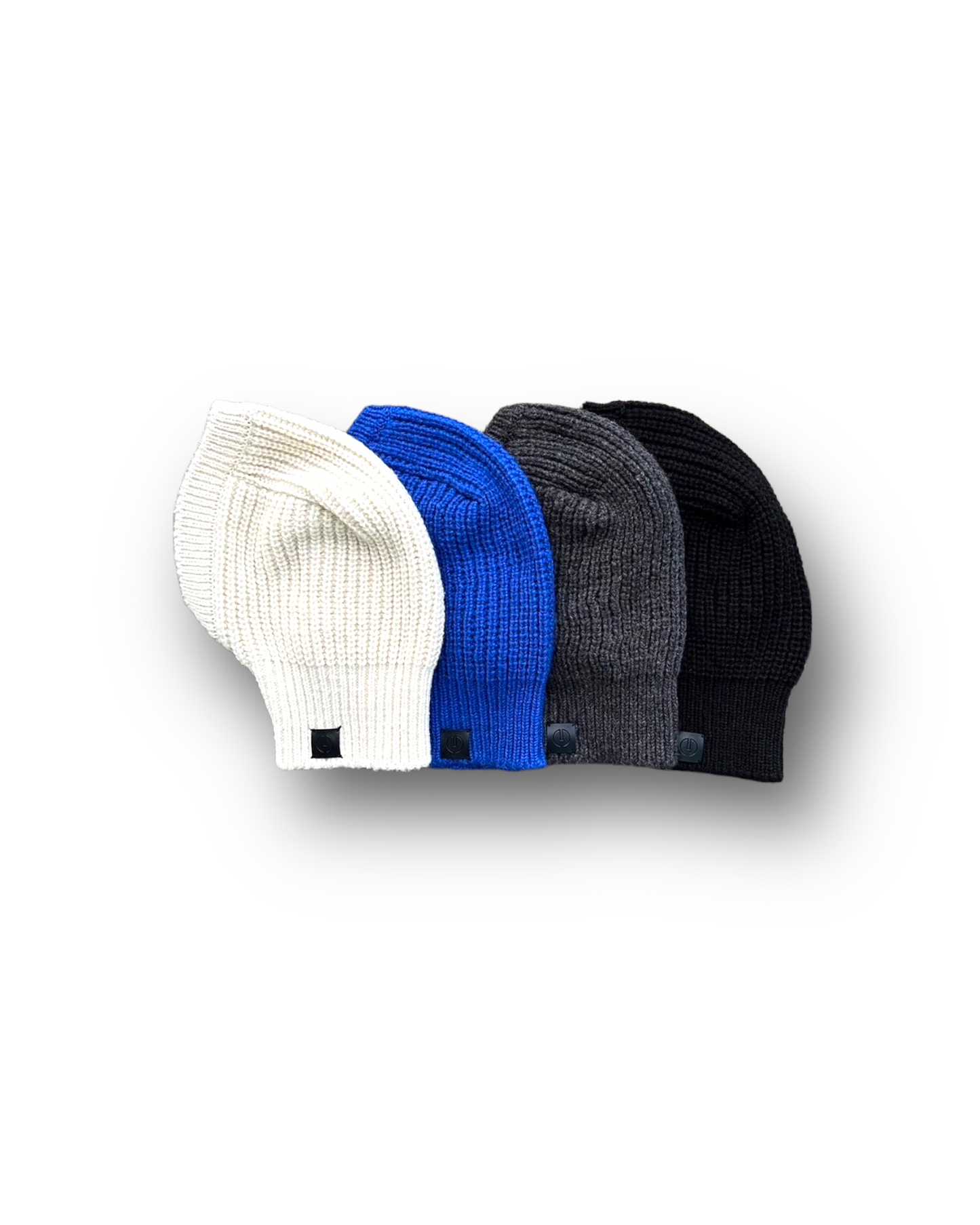 Knit Balaclava Hoodie-BLUE 