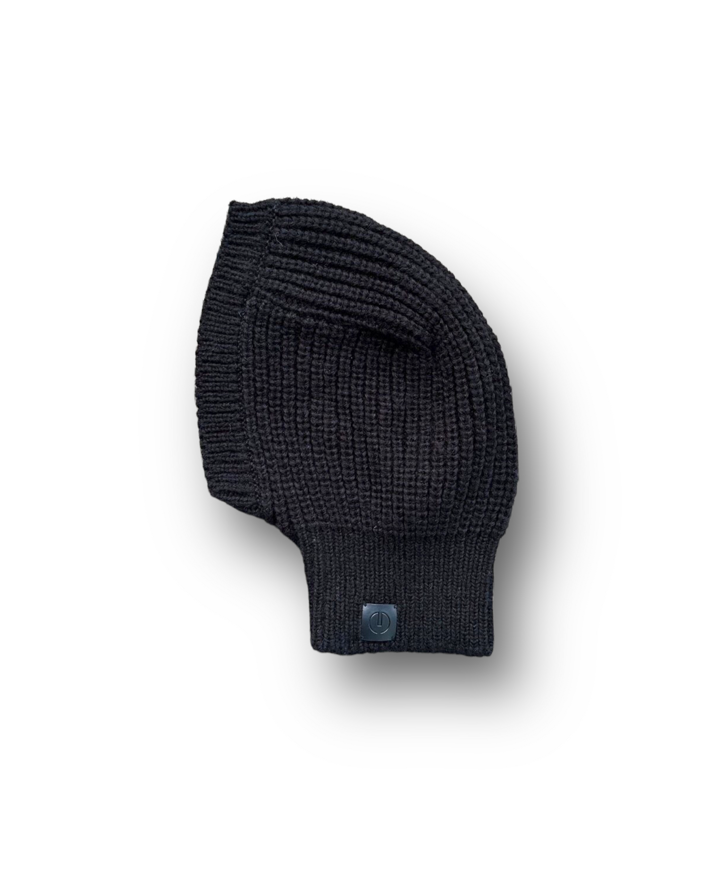 Knit Balaclava Hoodie - BLACK 