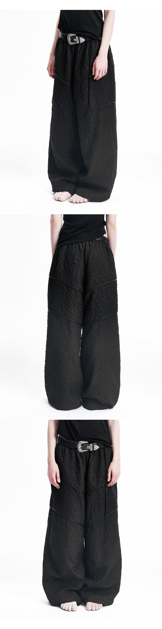 Piping stitch string pants