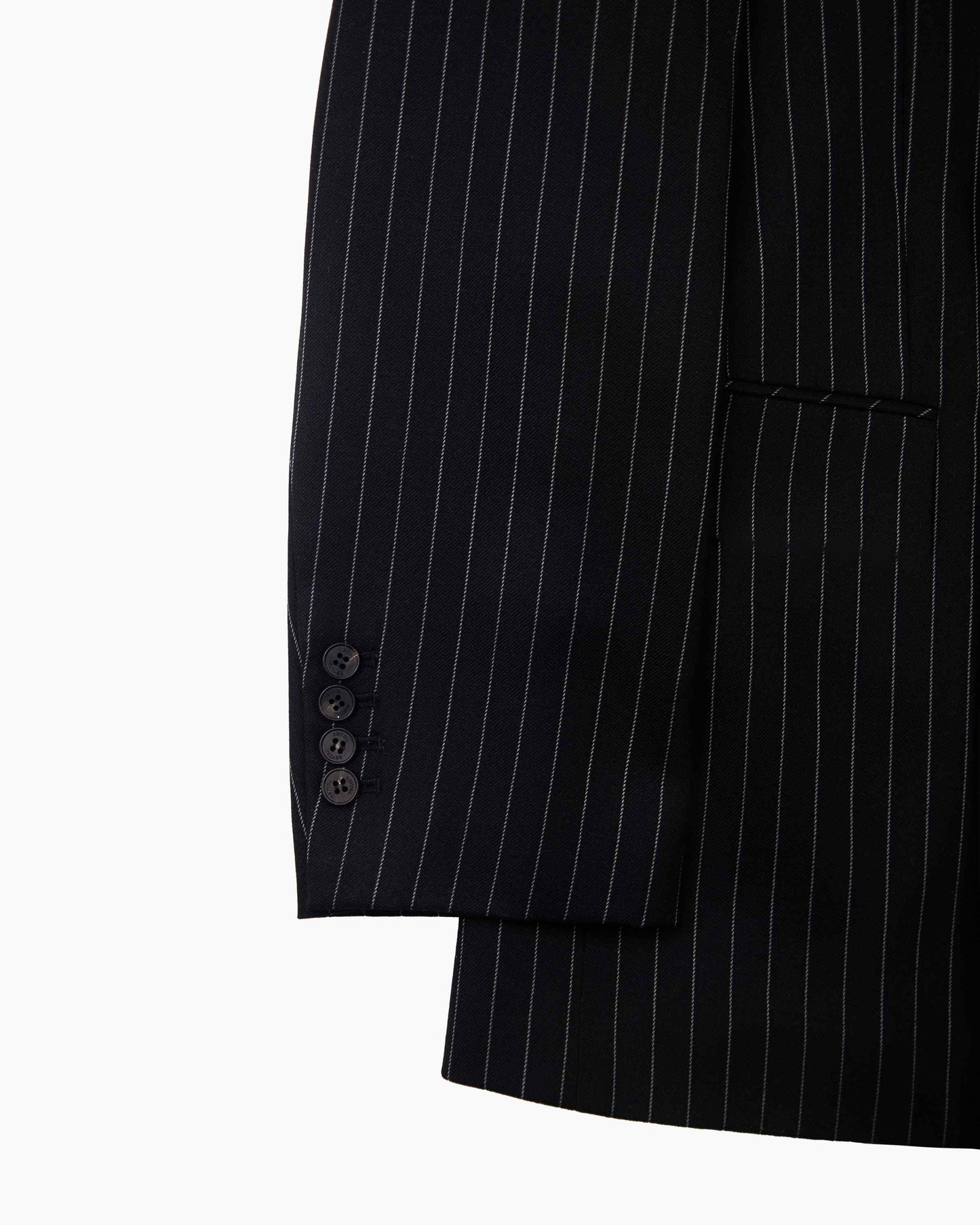 【REVURA レビュ―ラ】SERGE WOOL DOUBLE BREASTED JACKET - BLACK STRIPE