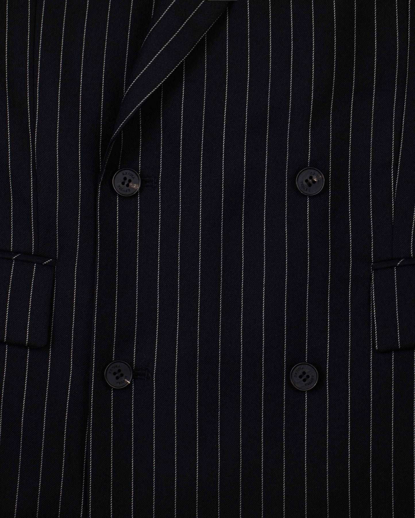 【REVURA レビュ―ラ】SERGE WOOL DOUBLE BREASTED JACKET - BLACK STRIPE