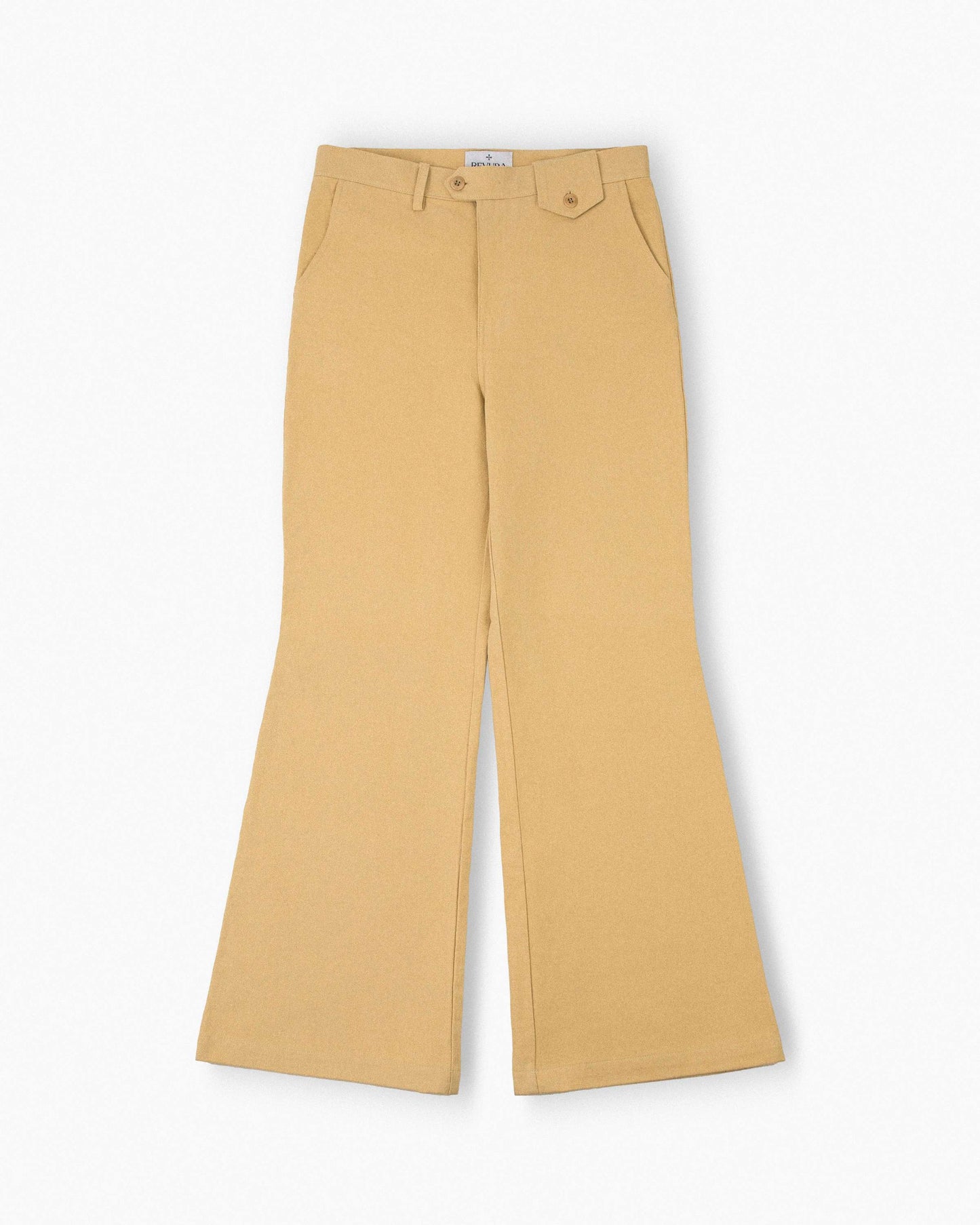 【REVURA レビュ―ラ】DROIT FLARED BELL BOTTOM CHINO PANTS - BEIGE
