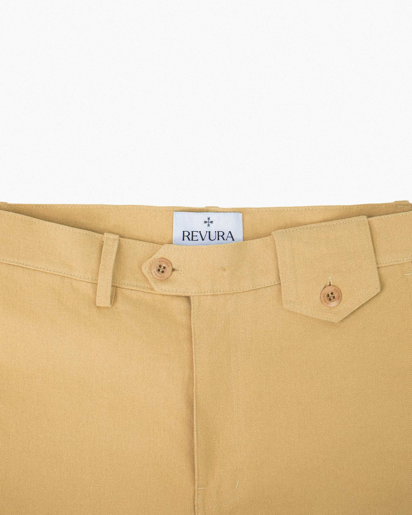 【REVURA レビュ―ラ】DROIT FLARED BELL BOTTOM CHINO PANTS - BEIGE