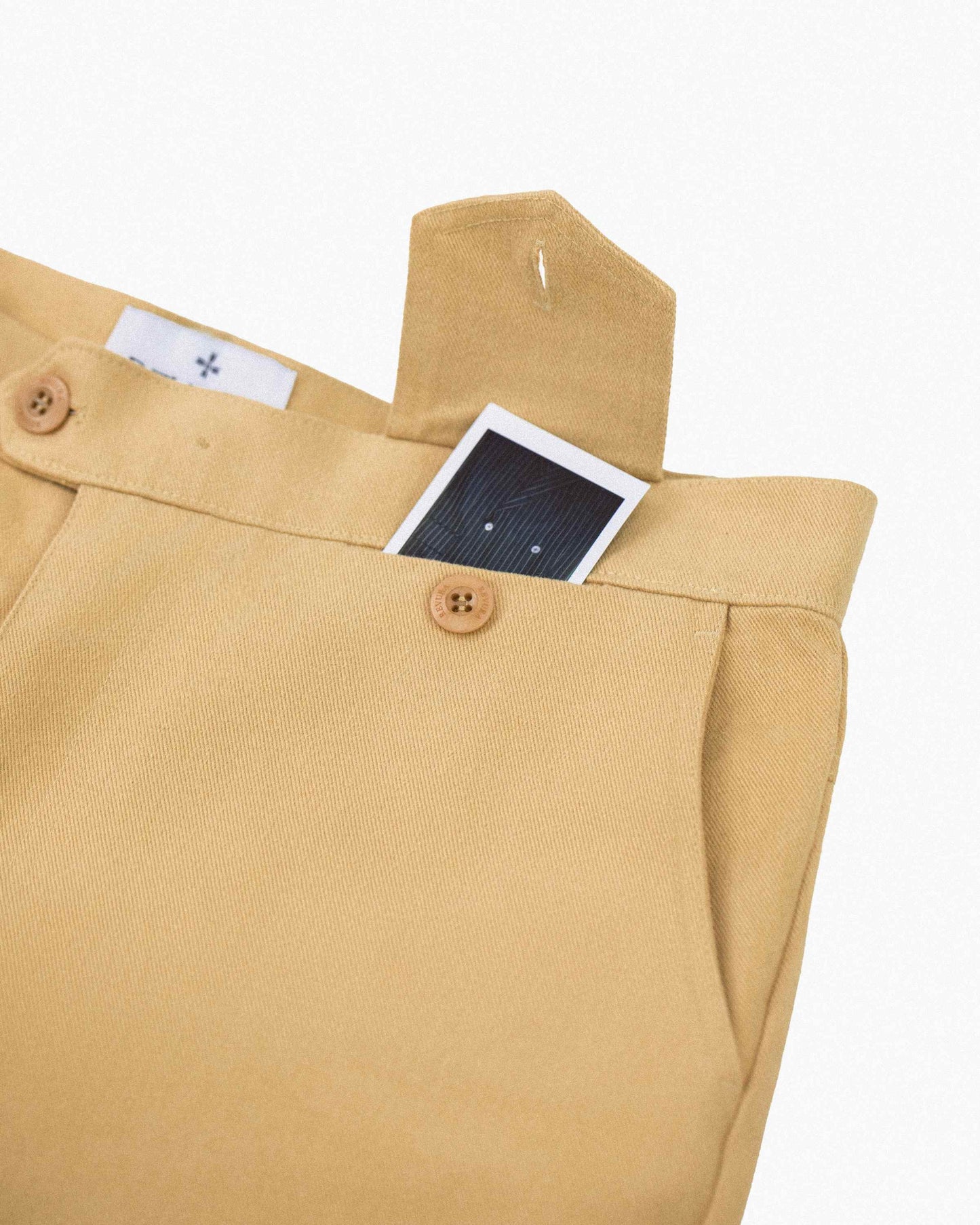 【REVURA レビュ―ラ】DROIT FLARED BELL BOTTOM CHINO PANTS - BEIGE