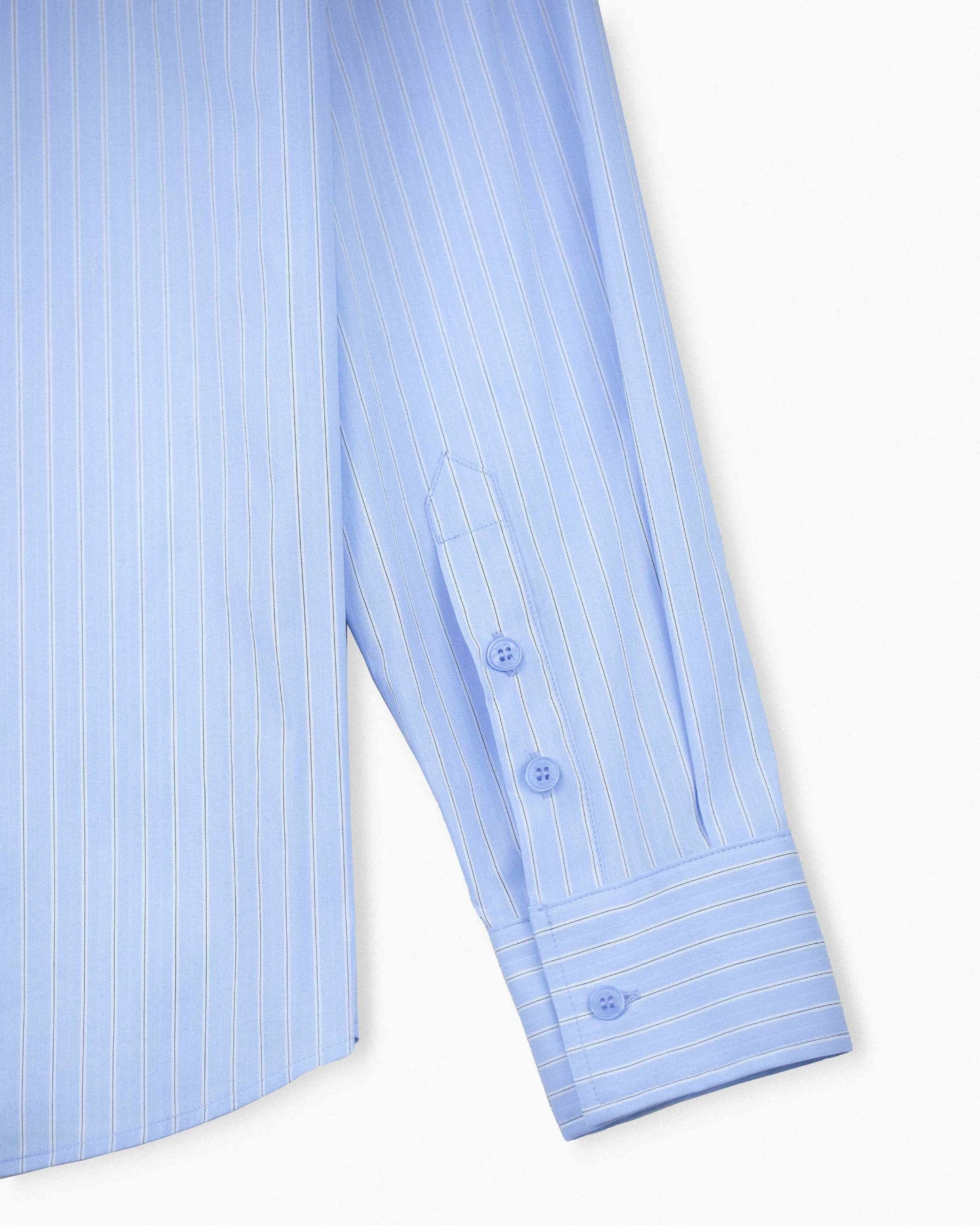 【REVURA レビュ―ラ】BRILLER PIN STRIPE SHIRTS - SKYBLUE