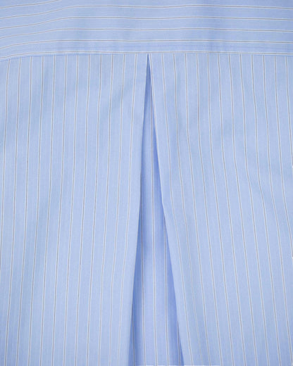 【REVURA レビュ―ラ】BRILLER PIN STRIPE SHIRTS - SKYBLUE