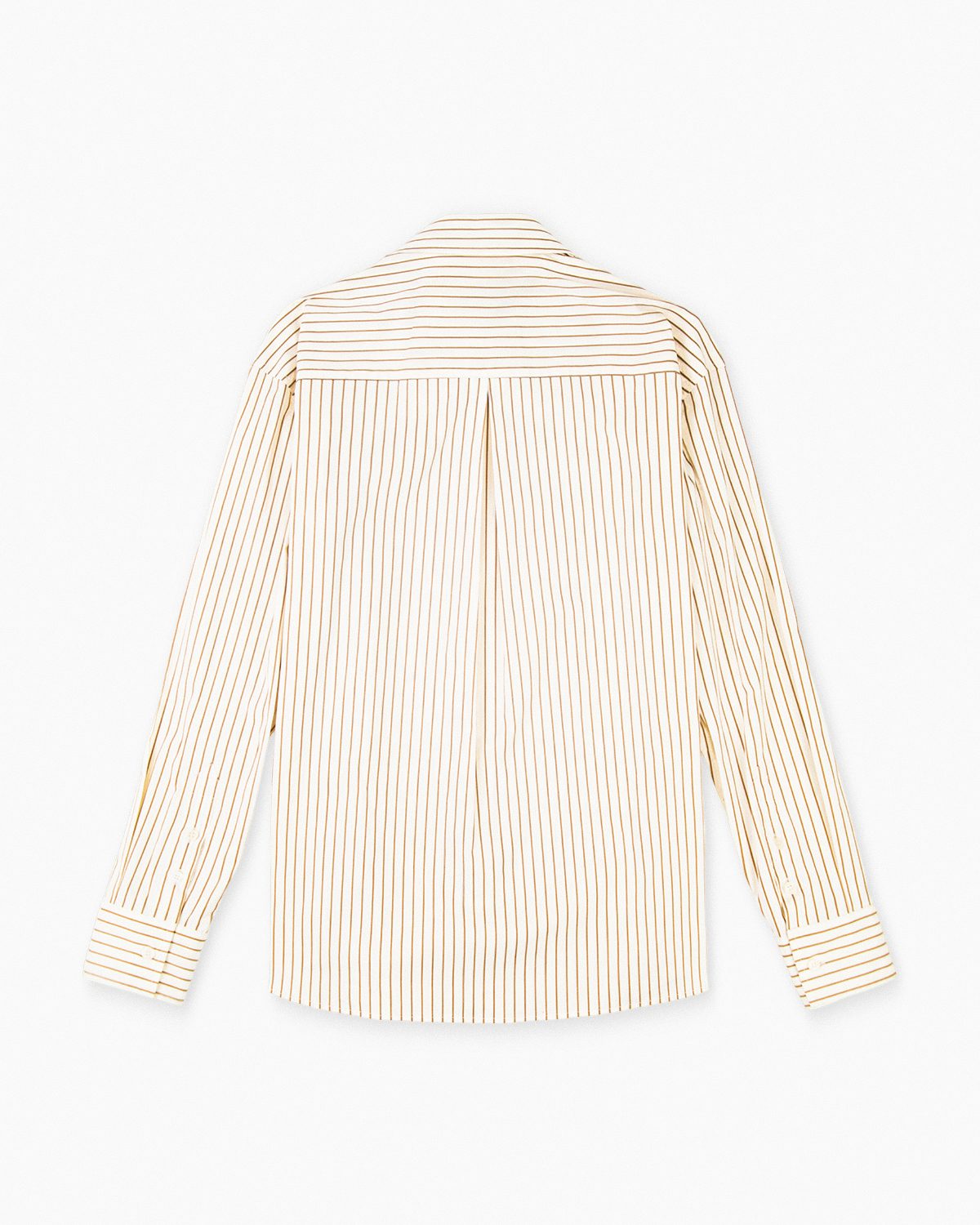【REVURA レビュ―ラ】BRILLER PIN STRIPE SHIRTS - BROWN