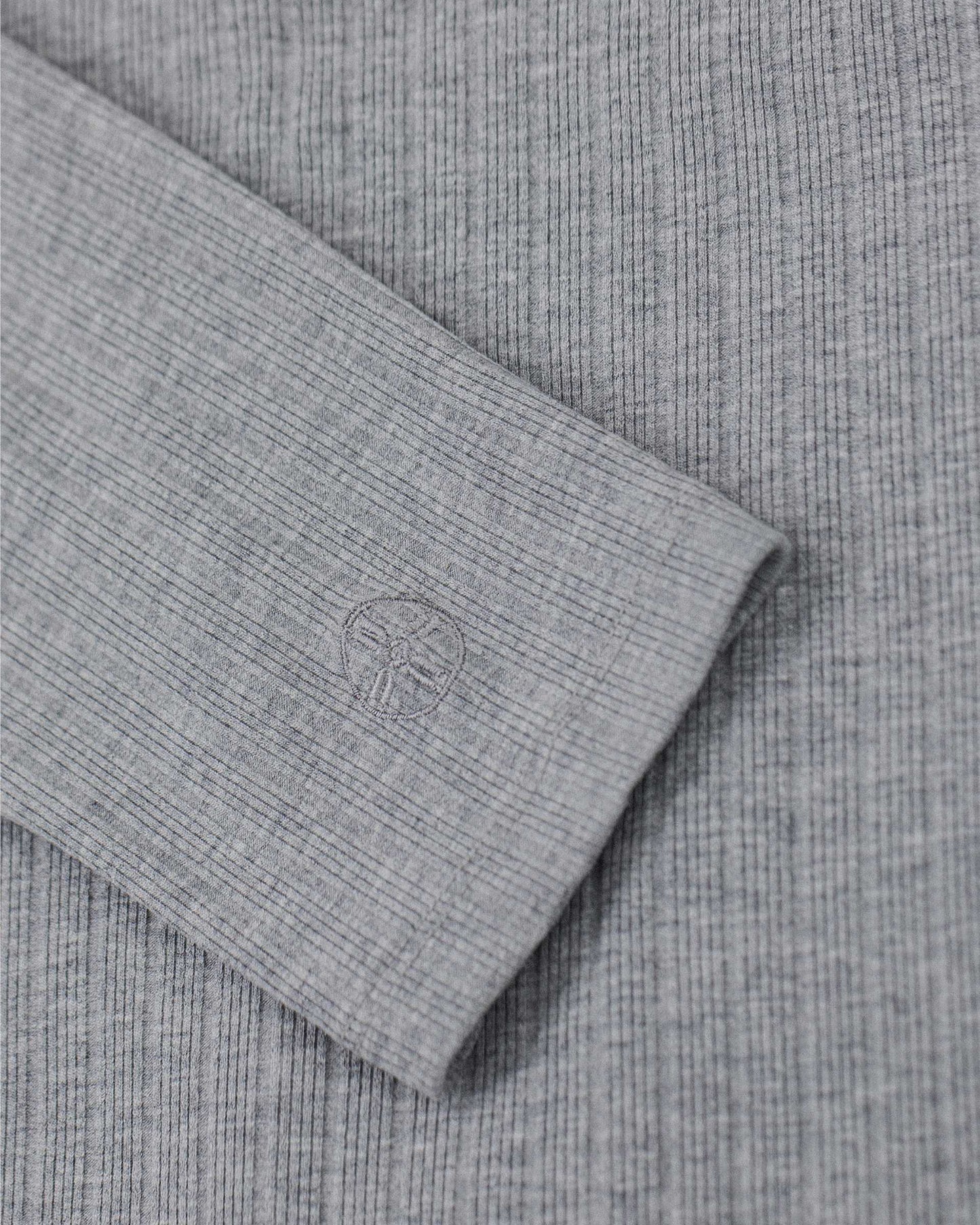 【REVURA レビュ―ラ】RÊVE COTTON MODAL RIBBED HENLEY SHIRTS - GRAY