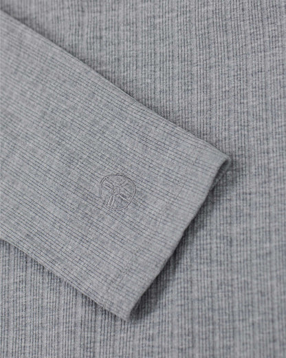 REVURA RÊVE COTTON MODAL RIBBED HENLEY SHIRTS - GRAY