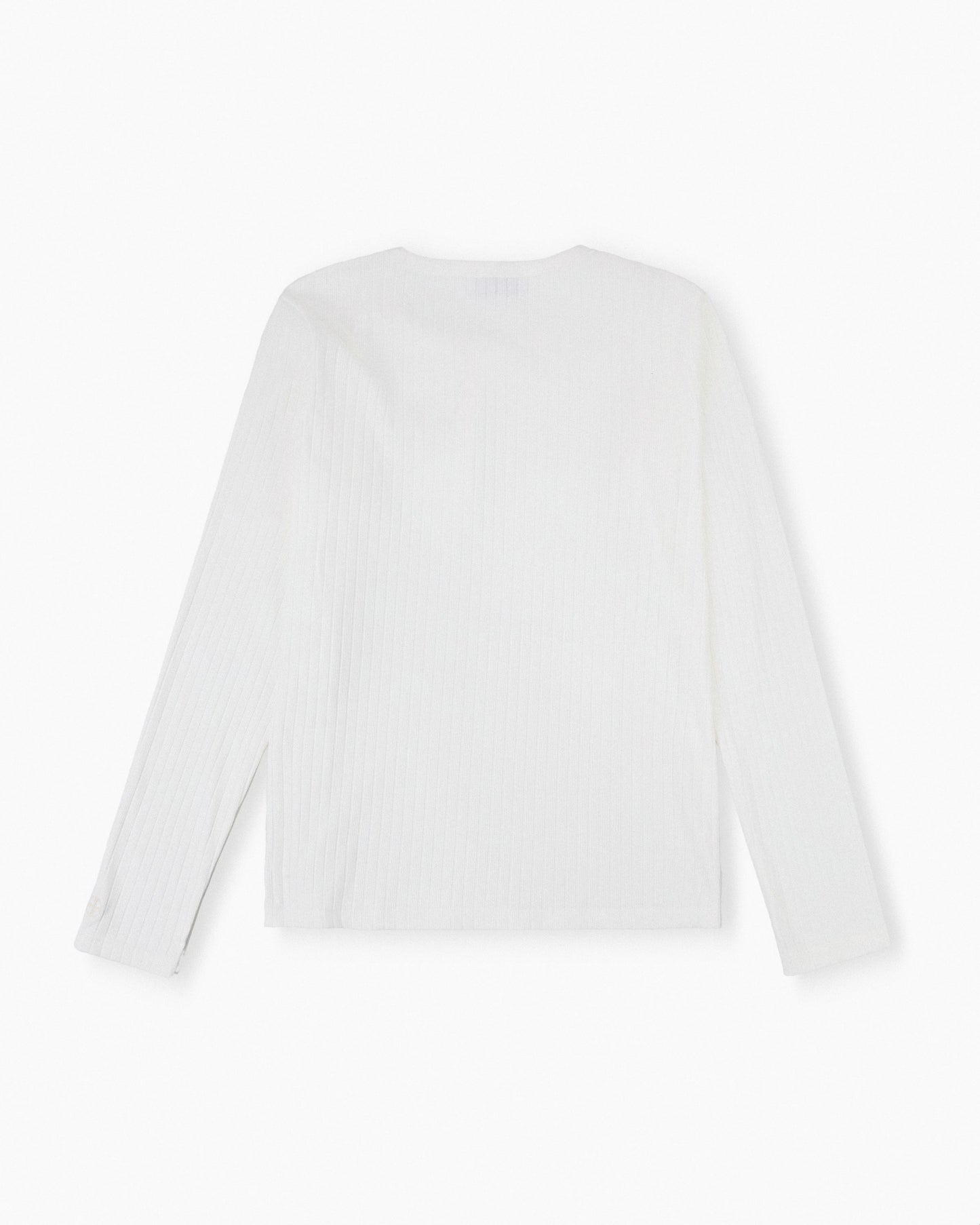 【REVURA レビュ―ラ】RÊVE COTTON MODAL RIBBED HENLEY SHIRTS - IVORY