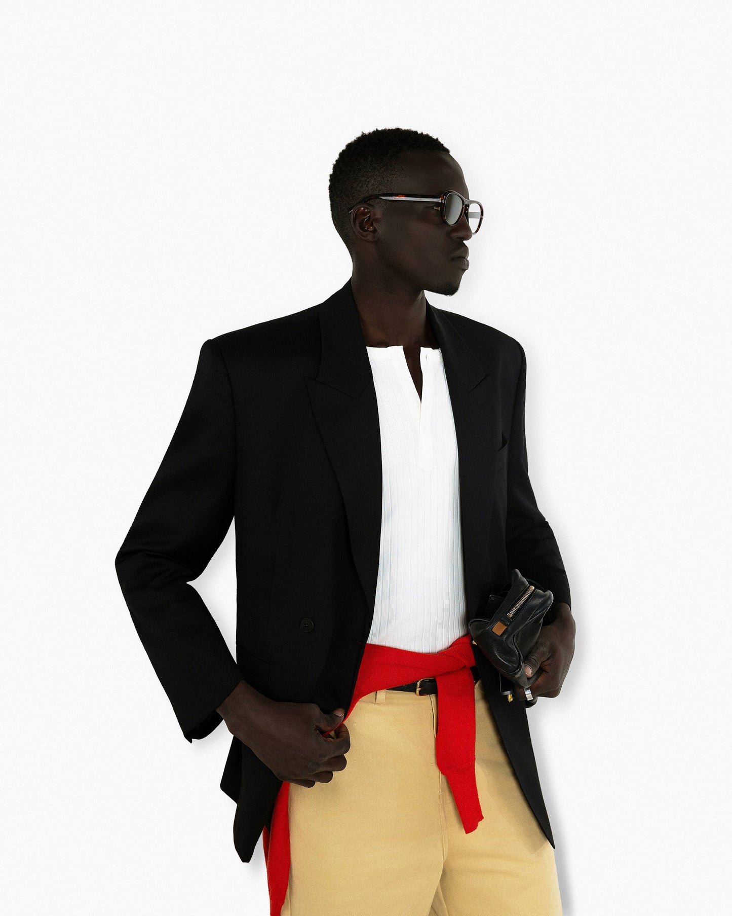 【REVURA レビュ―ラ】RÊVE COTTON MODAL RIBBED HENLEY SHIRTS - IVORY