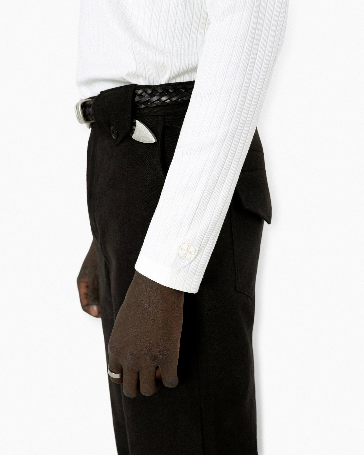 【REVURA レビュ―ラ】RÊVE COTTON MODAL RIBBED HENLEY SHIRTS - IVORY