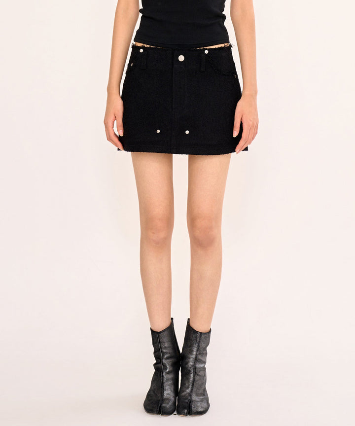RockChic Tweed Mini-Skirt