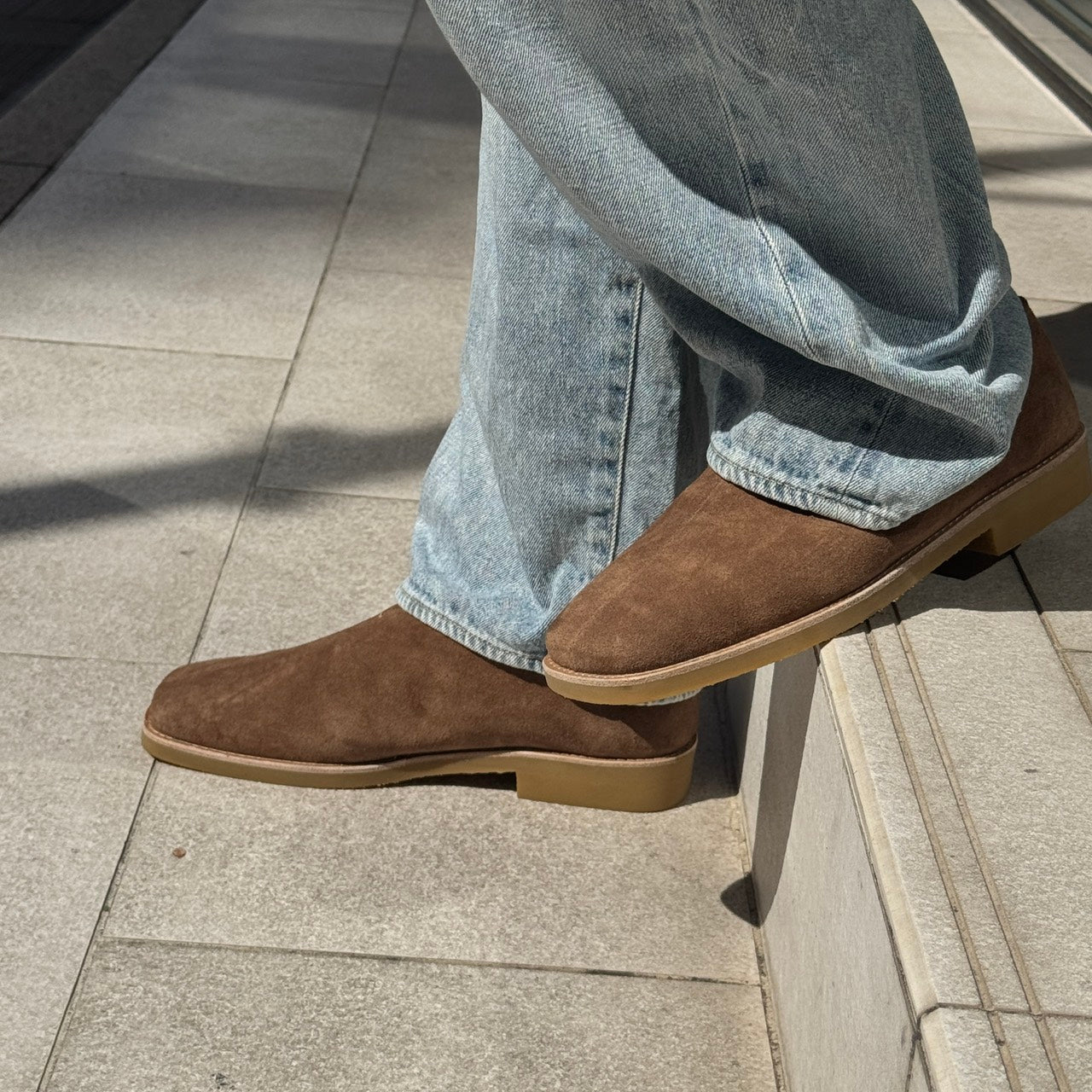 Suede Minimal Mule Loafer