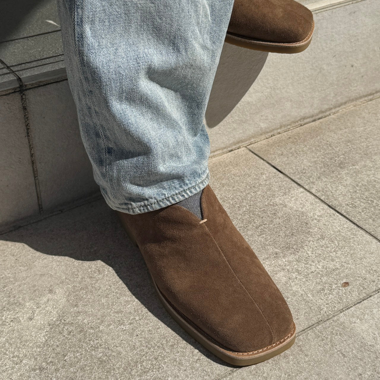 Suede Minimal Mule Loafer