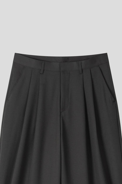 Two-Tuck Wide Slacks