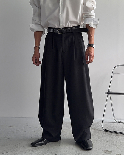 Two-Tuck Wide Slacks