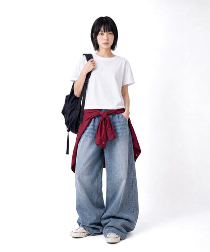 【C Wear シーウエア】Heavyweight Oversized Crop T-Shirt White