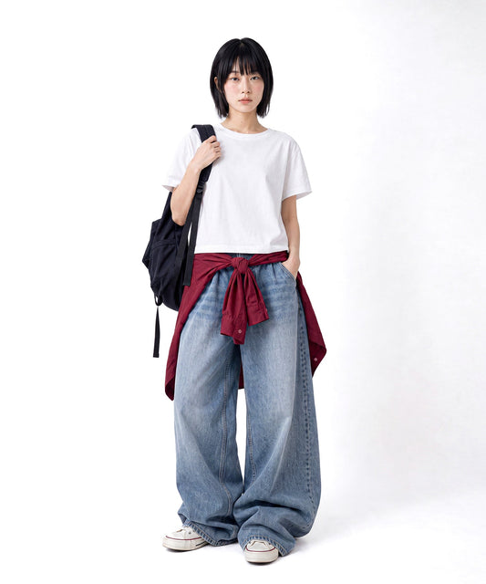 【C Wear シーウエア】Heavyweight Oversized Crop T-Shirt White