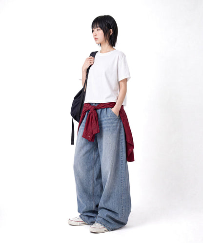 【C Wear シーウエア】Heavyweight Oversized Crop T-Shirt White