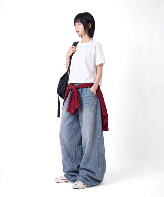 【C Wear シーウエア】Heavyweight Oversized Crop T-Shirt White