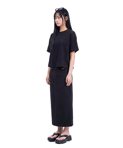 【C Wear シーウエア】Heavyweight Oversized Crop T-Shirt Black
