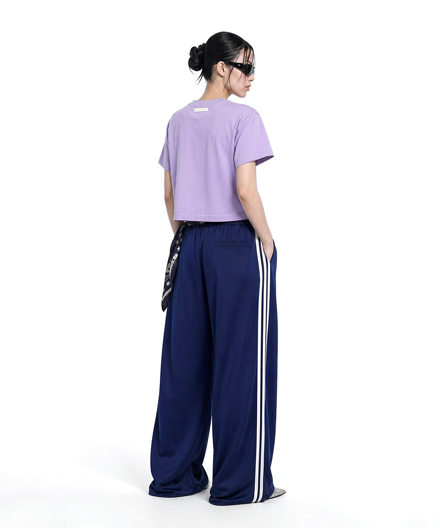 【C Wear シーウエア】 Oversized Crop T-Shirt Light Purple