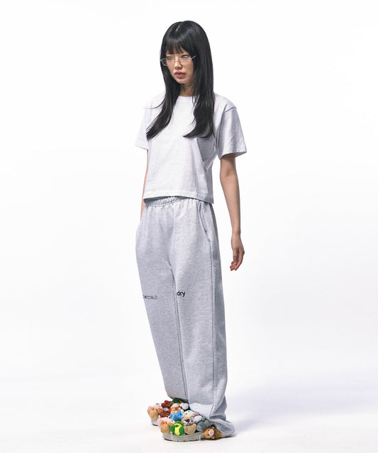 【C Wear シーウエア】 Oversized Crop T-Shirt Melange White