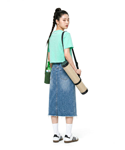 【C Wear シーウエア】 Oversized Crop T-Shirt Mint