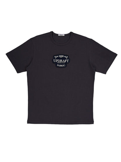 APPLIQUE COTTON UNISEX T-SHIRT -GRAY