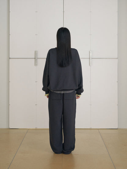 MARAN Raw Edge Sweatshirt - Charcoal 商品画像14/19